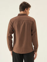 The Rich Brown Crinkle Finish Shirt