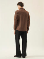 The Rich Brown Crinkle Finish Shirt