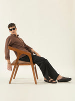 The Rich Brown Crinkle Finish Shirt