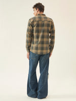 Men’s Full Sleeve Checkered Linen-Feel Cotton Shirt – Regular Fit