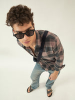 The Dusk Men’s Full Sleeve Checkered Linen-Feel Cotton Shirt – Regular Fit