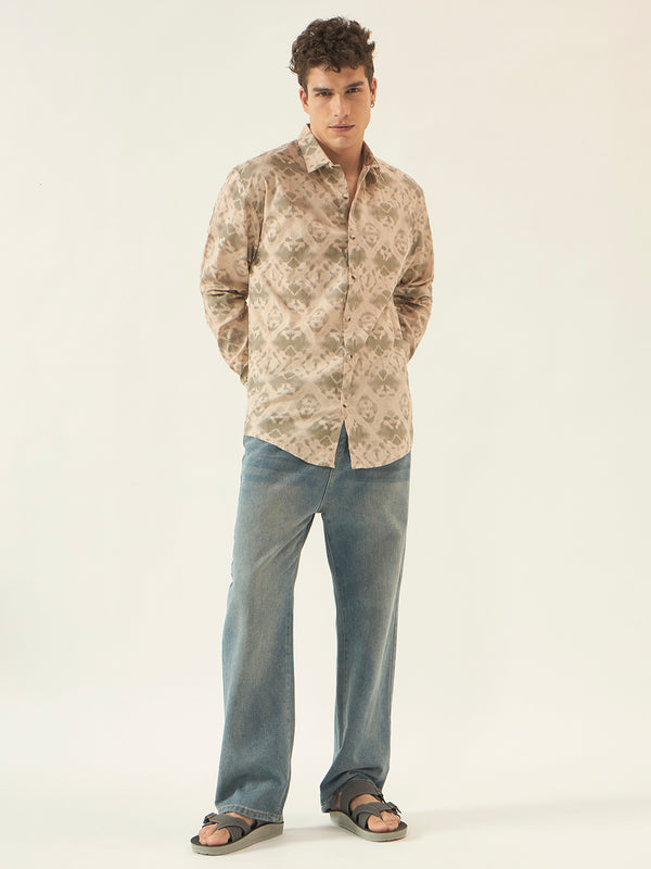 Men’s Cotton Printed Full Sleeve Summer Shirt – Regular Fit