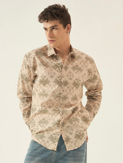 Men’s Cotton Printed Full Sleeve Summer Shirt – Regular Fit