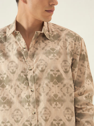 Men’s Cotton Printed Full Sleeve Summer Shirt – Regular Fit