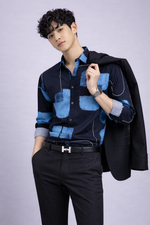 Men’s Satin Cotton Printed Full Sleeve Shirt – Regular Fit