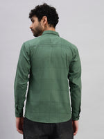 Sage Green Cotton Printed Full Sleeve Shirt