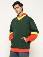 Men’s Colour Block Patch Hoodie – Full Sleeve
