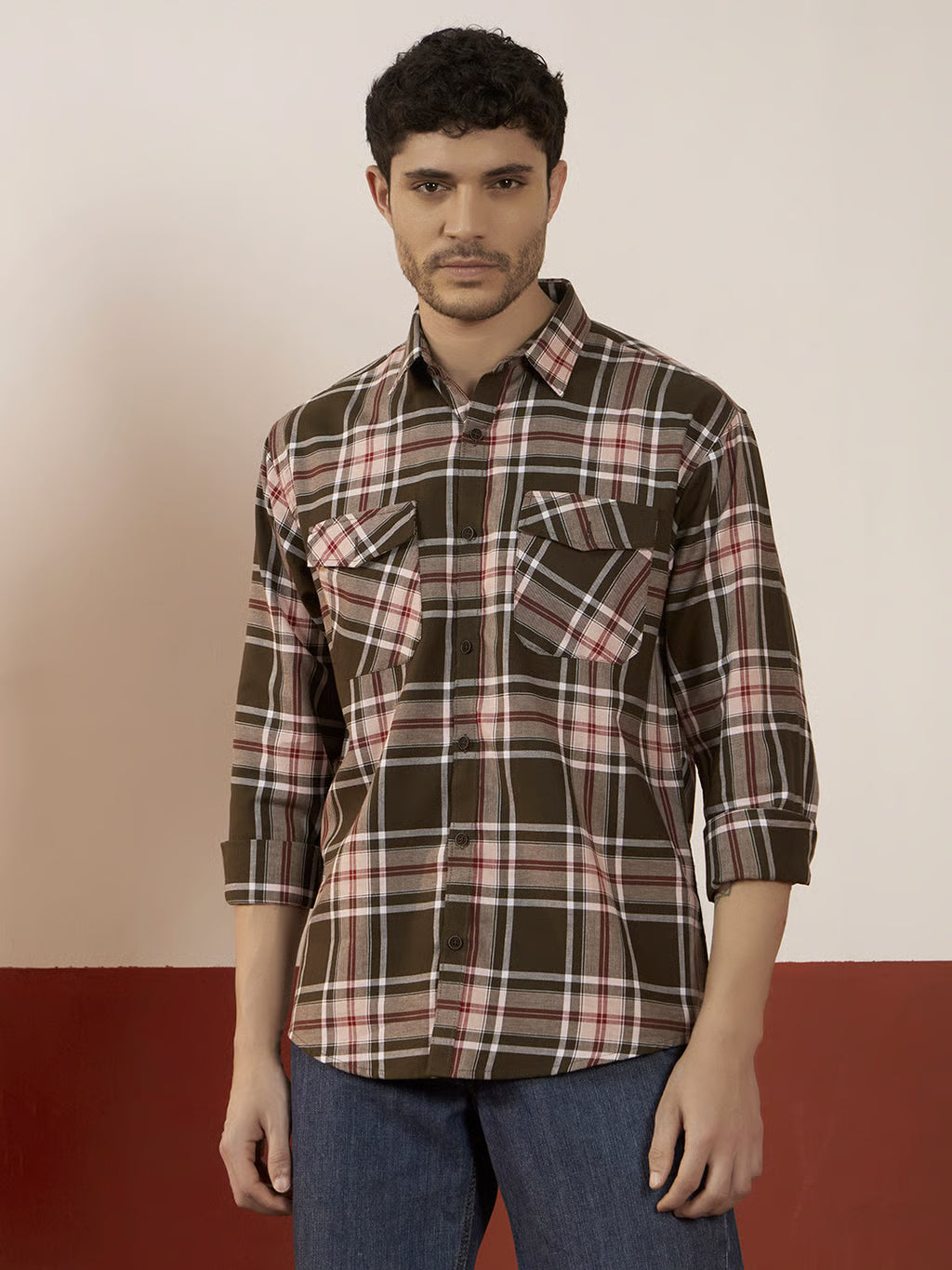 REBELAW Oversized Statement Shirt – Full Sleeve | Double Pocket | Back Print