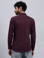 Men’s Satin Cotton Printed Shirt – Regular Fit