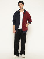 Men’s Colour Block Patch Hoodie – Full Sleeve