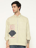 REBELAW Dyed Patchwork Oversized Cotton Jacket