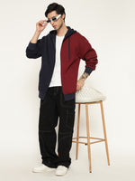 Men’s Colour Block Patch Hoodie – Full Sleeve