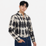 Men’s Satin Cotton Tie-Dye Printed Full Sleeve Shirt – Regular Fit