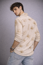 Leaf Drift Linen Regular Fit Shirt