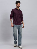 Men’s Satin Cotton Printed Shirt – Regular Fit