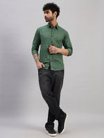 Sage Green Cotton Printed Full Sleeve Shirt