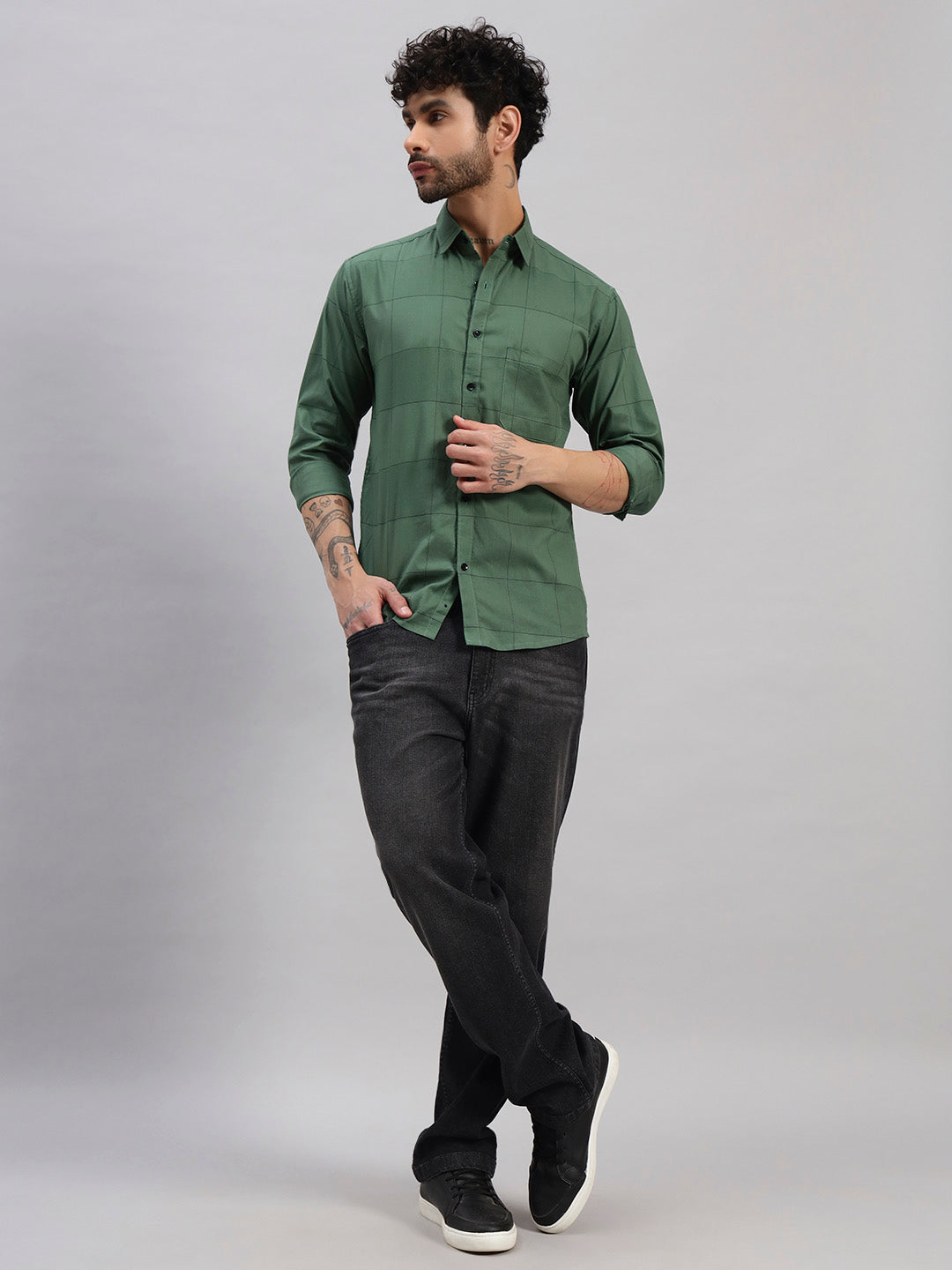 Men’s Cotton Printed Full Sleeve Summer Shirt – Regular Fit