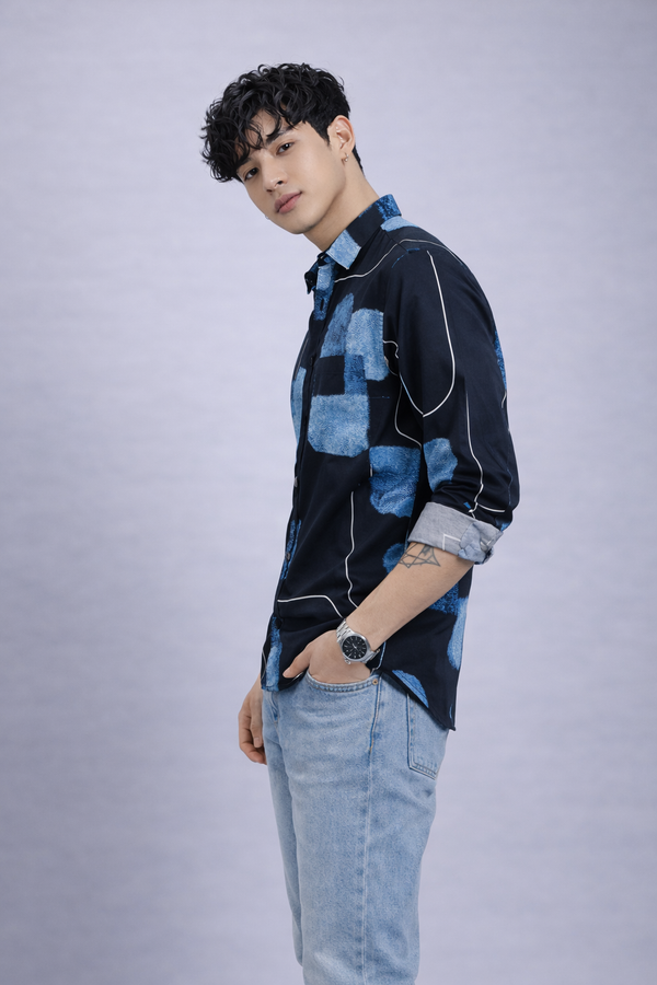 Men’s Satin Cotton Printed Full Sleeve Shirt – Regular Fit