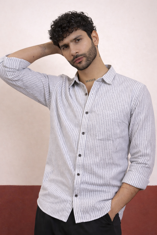 Striped Cotton Regular Fit Shirt