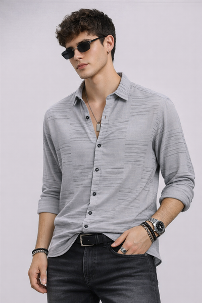 Urban Texture Cotton Regular Fit Shirt