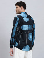 Men’s Satin Cotton Printed Full Sleeve Shirt – Regular Fit