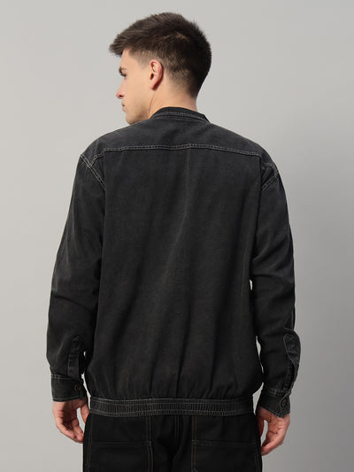 Classic Washed Embroidered Oversized Cotton Jacket