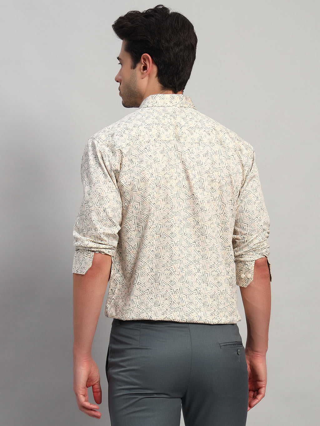 REBELAW Satin Printed Full Sleeve Shirt – Regular Fit