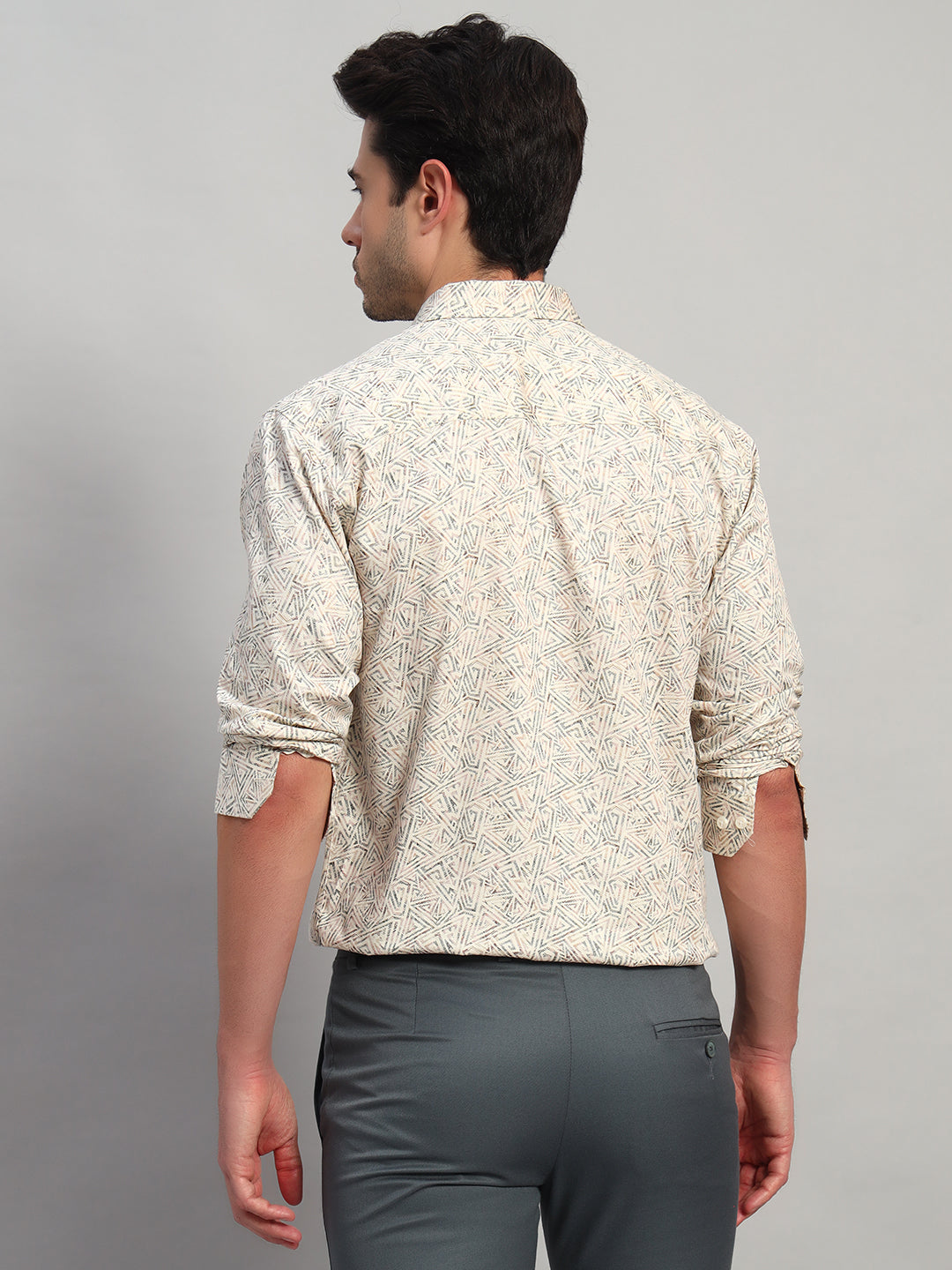 REBELAW Satin Printed Full Sleeve Shirt – Regular Fit