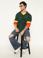 Men’s Colour Block Patch Hoodie – Full Sleeve