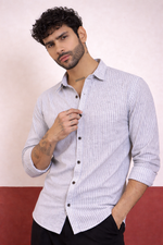 Striped Cotton Regular Fit Shirt