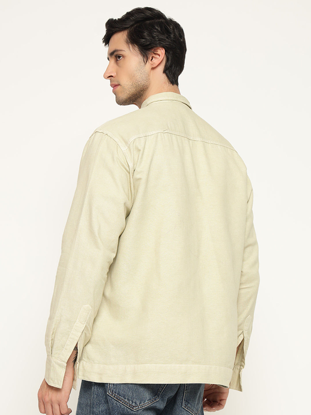 REBELAW Dyed Patchwork Oversized Cotton Jacket