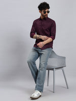 Men’s Satin Cotton Printed Shirt – Regular Fit