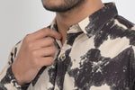 Men’s Satin Cotton Tie-Dye Printed Full Sleeve Shirt – Regular Fit
