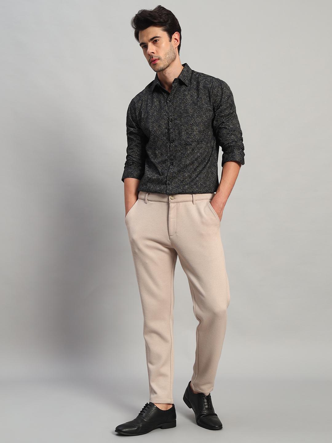 REBELAW Black Satin Printed Shirt – Full Sleeve | Regular Fit