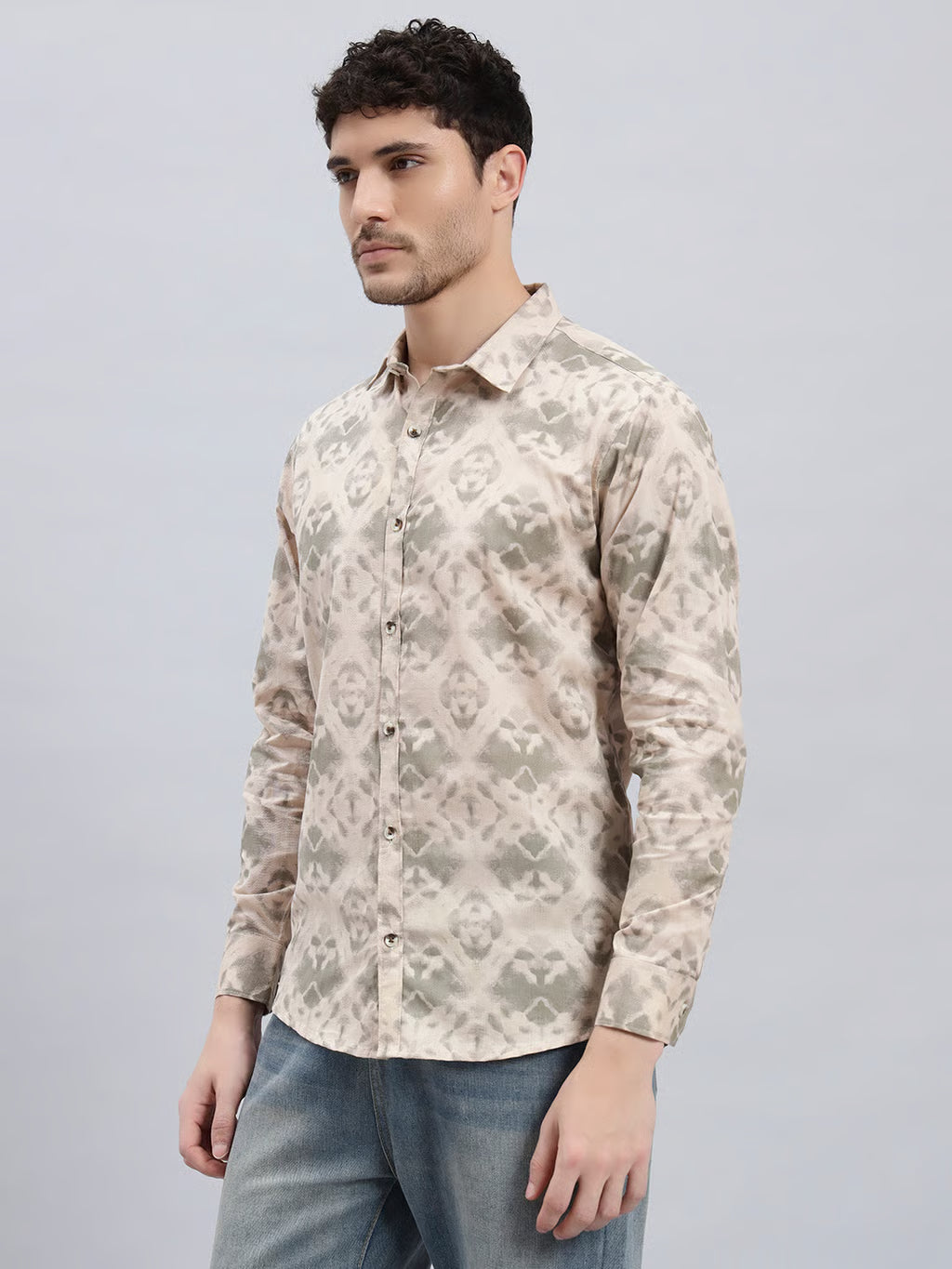 Men’s Cotton Printed Full Sleeve Summer Shirt – Regular Fit