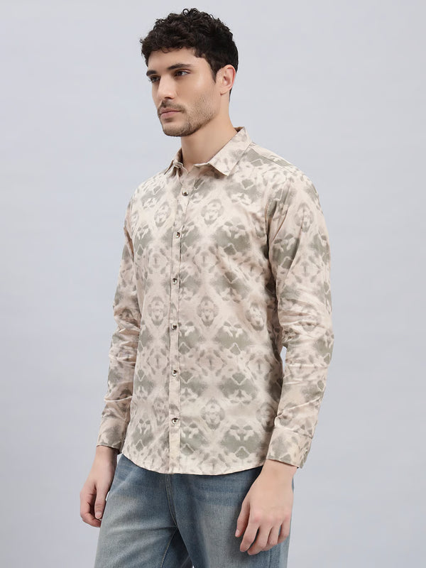 Men’s Cotton Printed Full Sleeve Summer Shirt – Regular Fit