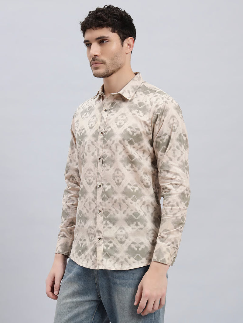 Men’s Cotton Printed Full Sleeve Summer Shirt – Regular Fit